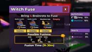 The Witch Fuse menu (Image via Roblox)